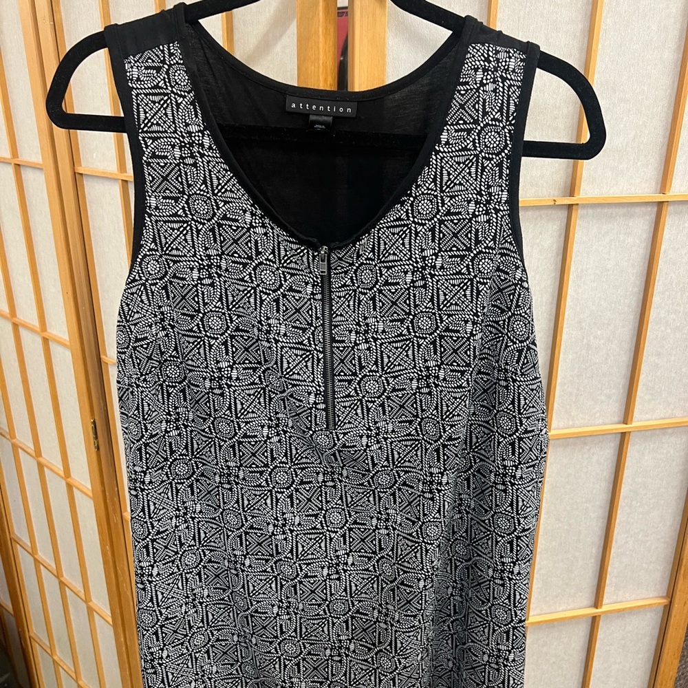 Attention Black Top with Velcro Detail